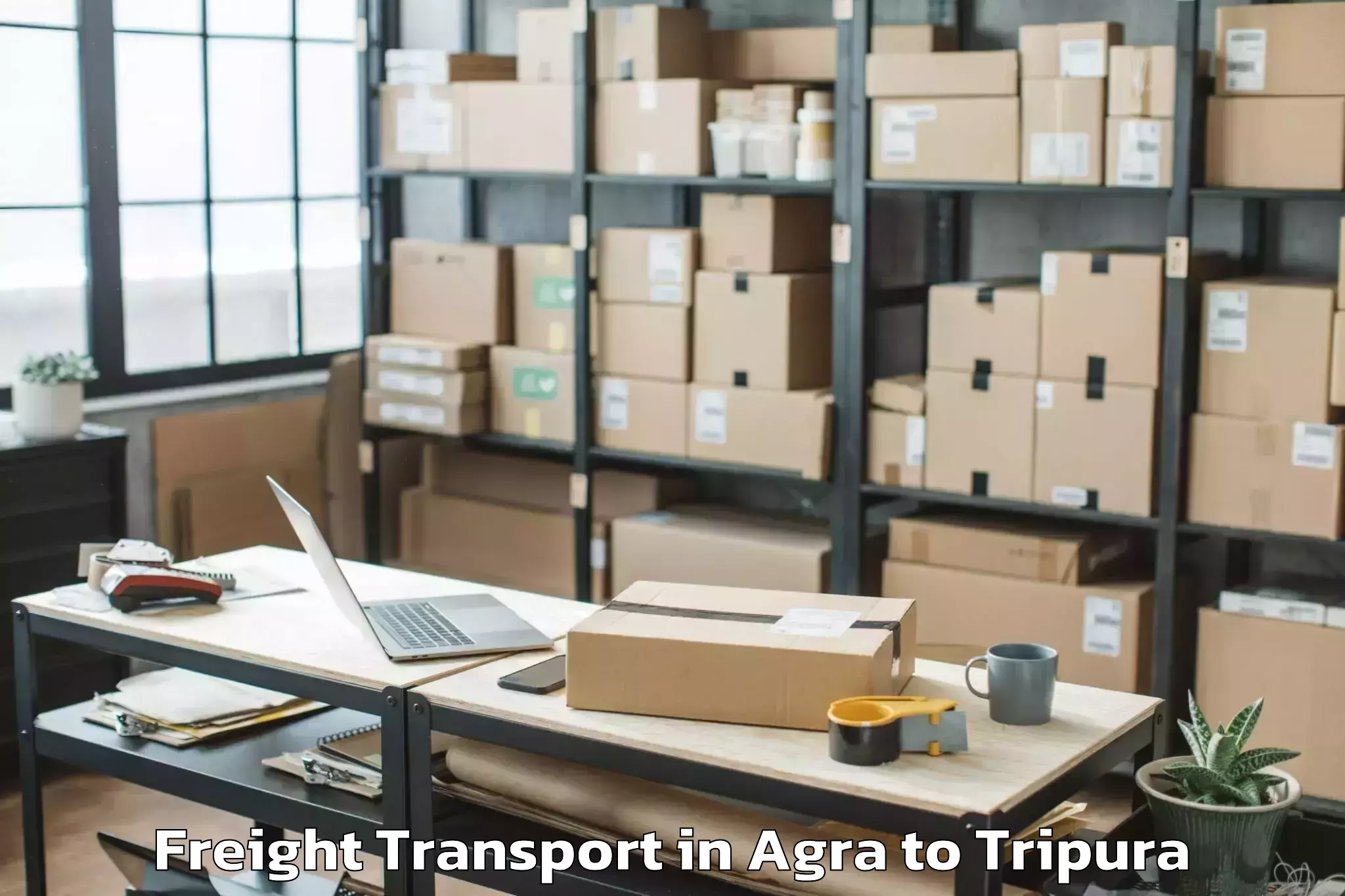 Reliable Agra to Jirania Freight Transport